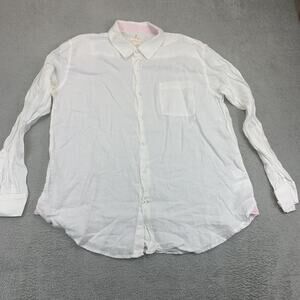 NWOT Lilly Pulitzer Men's Stuff Addison Shirt XL White 100% Linen